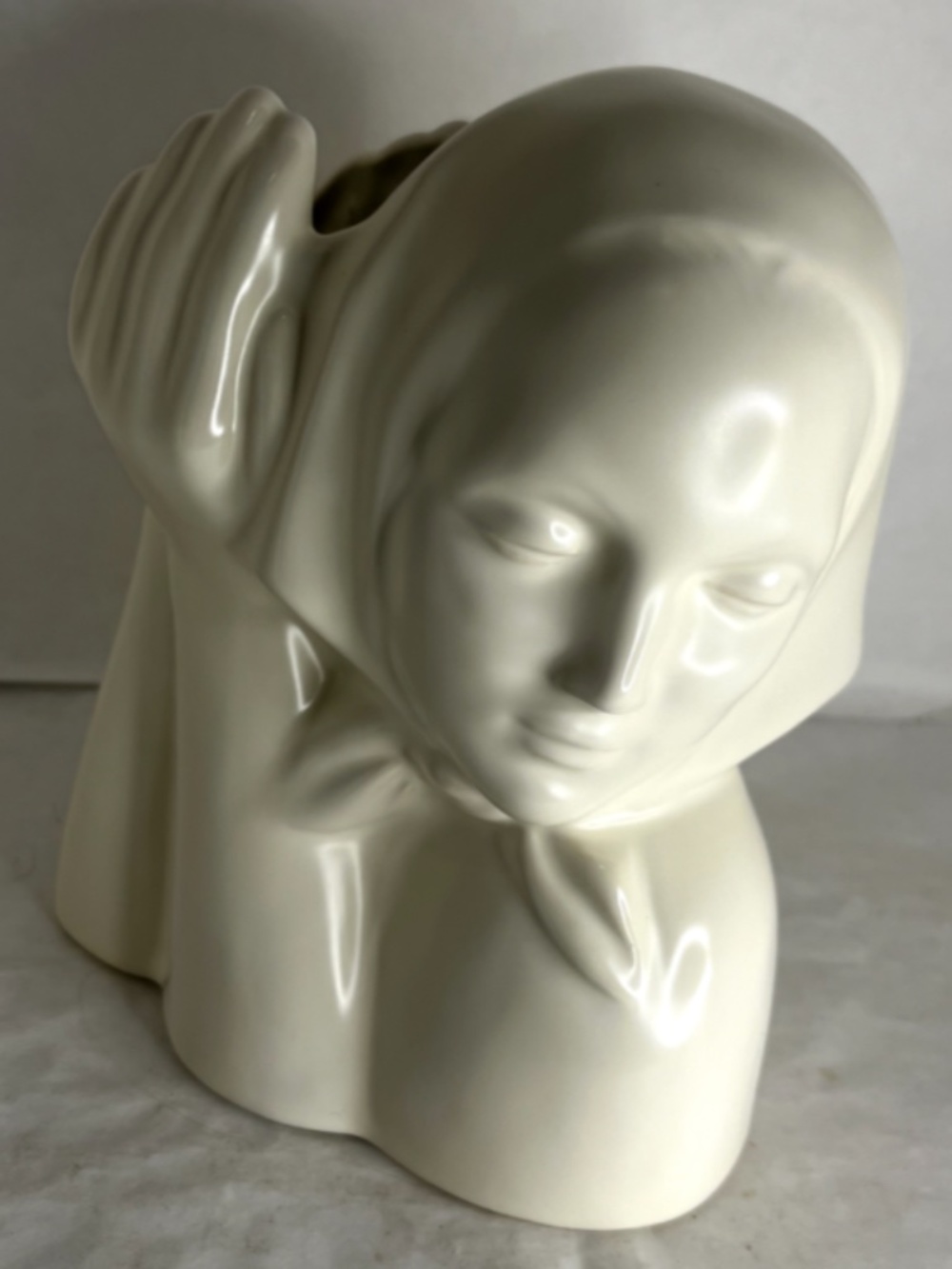 VTG Catalina Island Pottery Head Vase 1938 Peasant Girl by Artist Dorr Bothwell